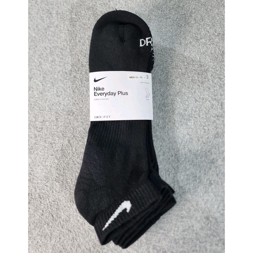 Nike Everyday Plus Cushioned Training Low Socks (3 Pairs) Size XLarge 12-15